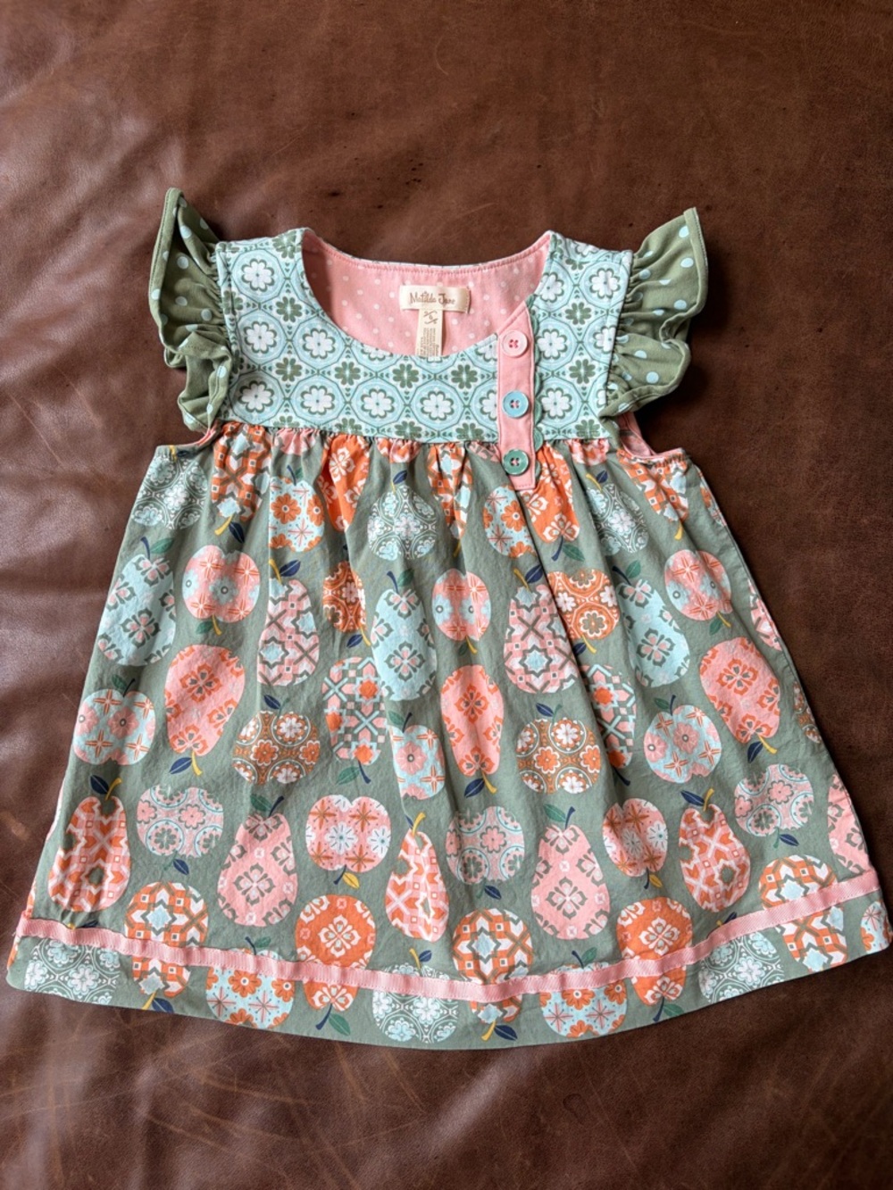 Matilda Jane Mint, Coral & Peach Patterned Girls Dress